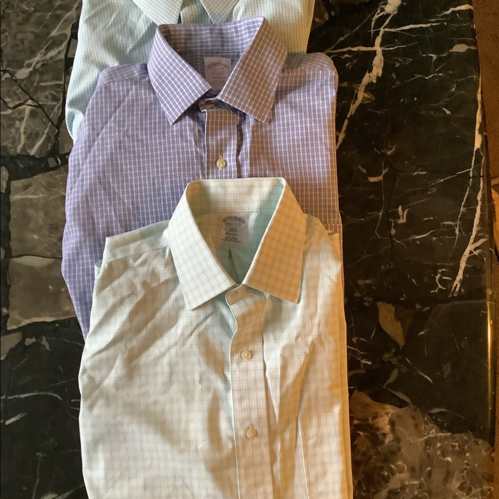 Bundle of 3 men’s brooks brothers long sleeve button down shirts size 15.5 - Picture 1 of 11